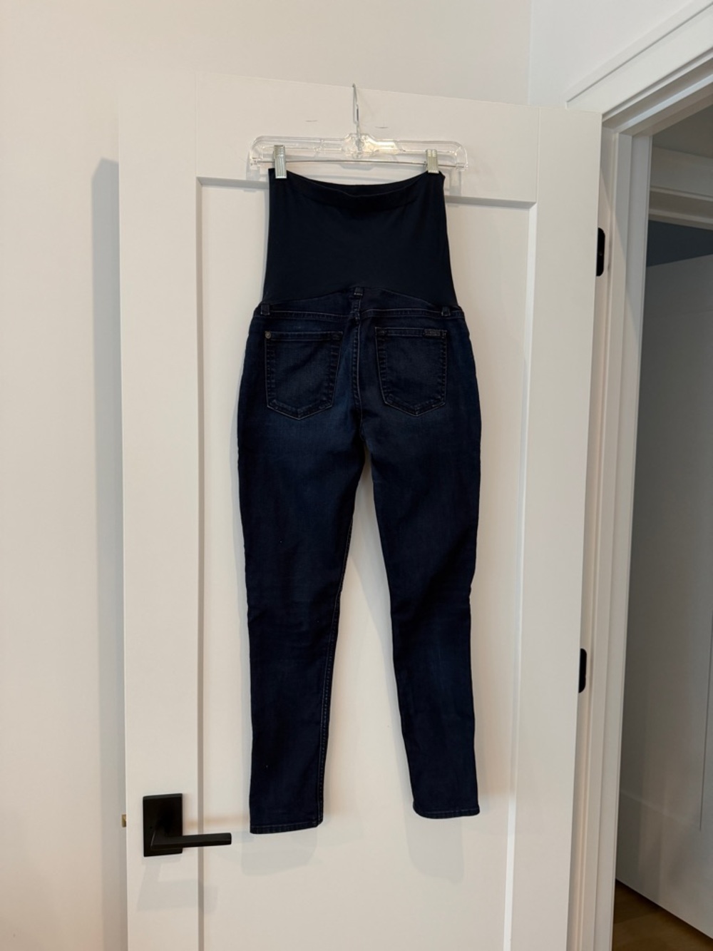 7 For All Mankind Dark Navy Maternity Skinny Jeans